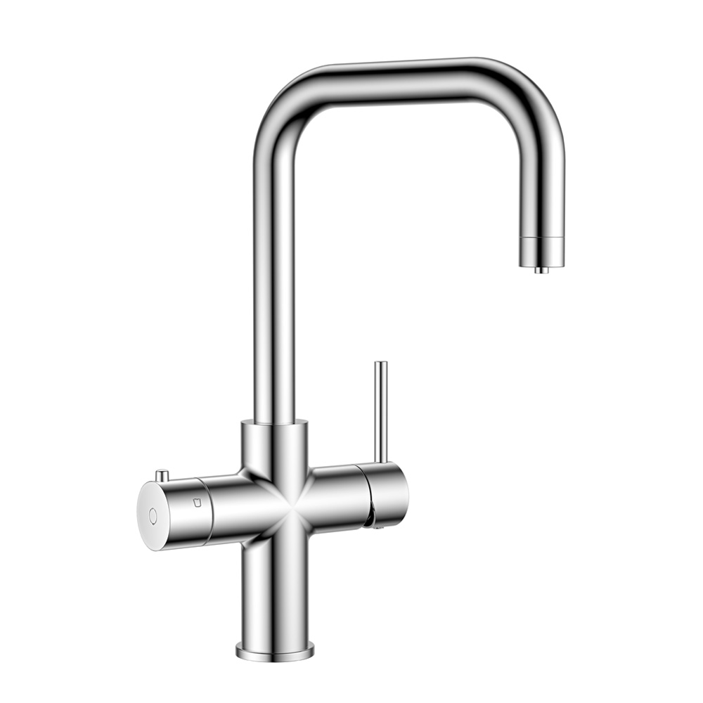 Aqua Pro Polished Chrome 4 In 1 Instant Boiling Water Tap D Shape 4 Litre Boiler