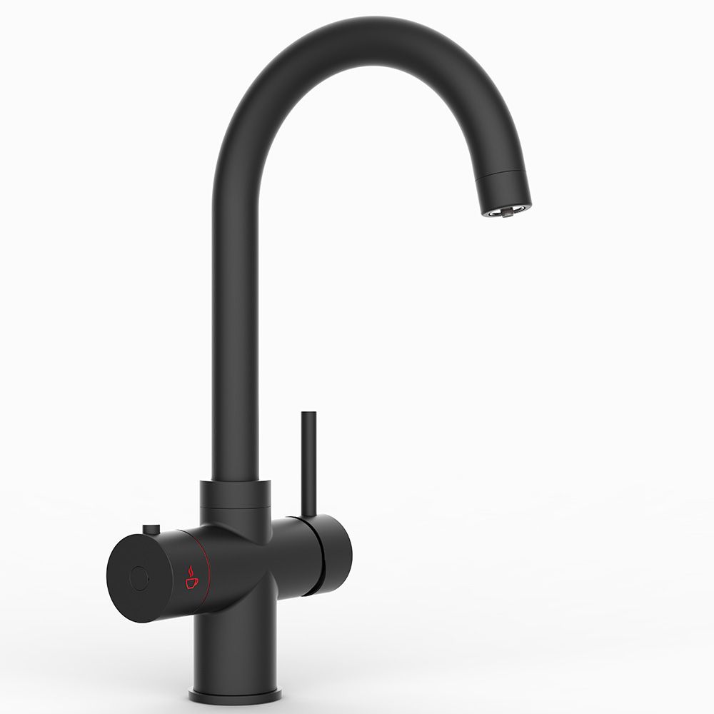 Aqua Prime 3 in 1 Instant Boiling Water Tap C Shape Matt Black