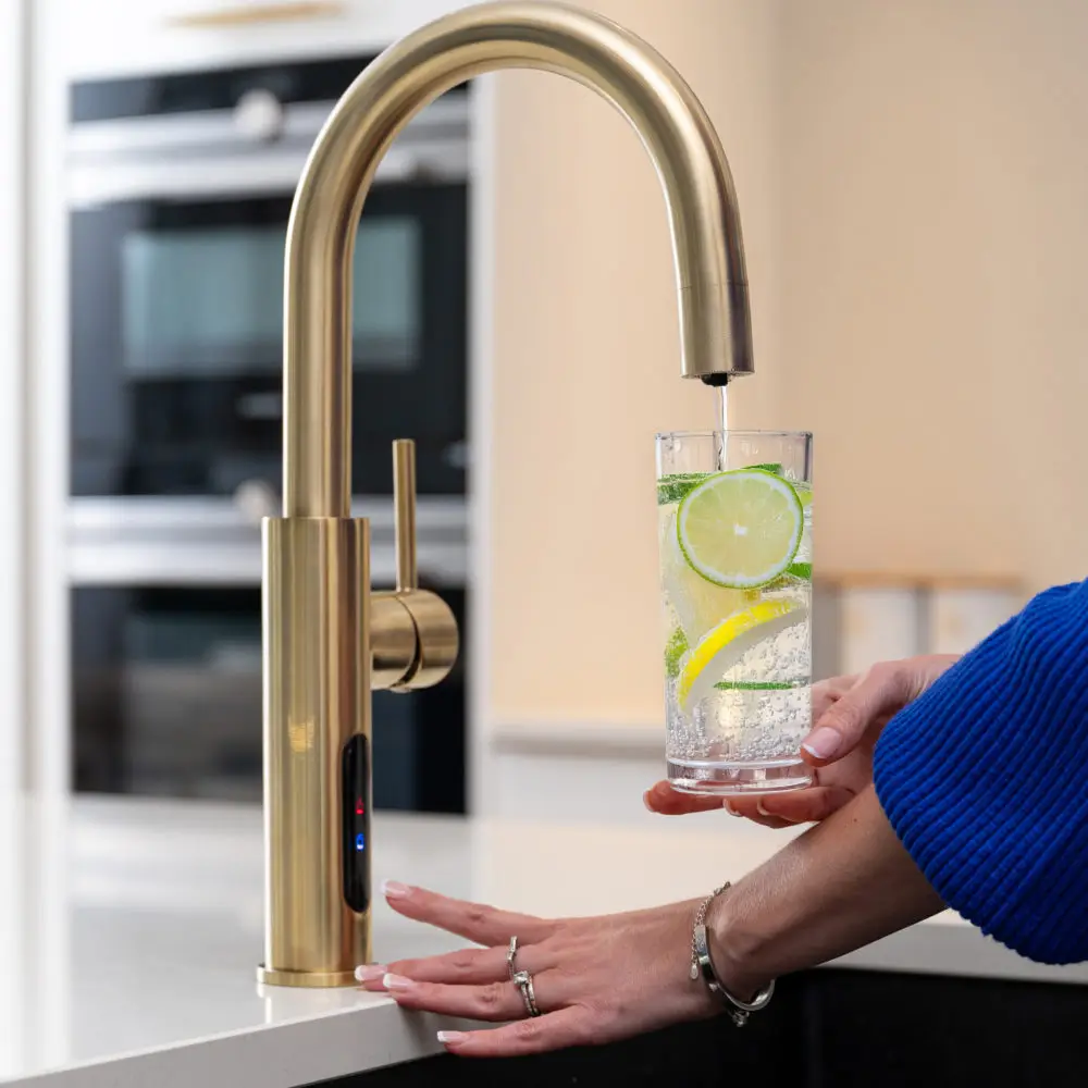 Chilled And Sparkling Water Dispensed From Faucet