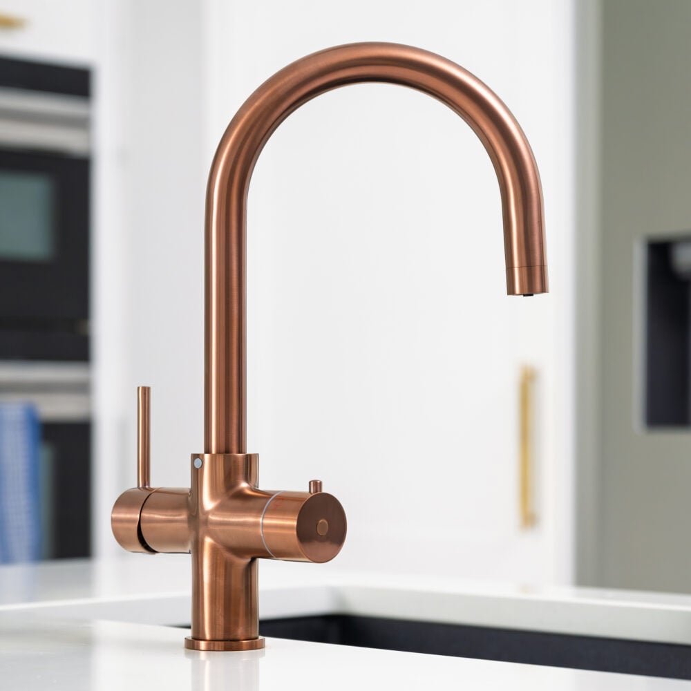 Aquatap Classic | 4 In 1 Instant Boiling Water Tap | C Shape | Brushed Rose Gold - Image 2