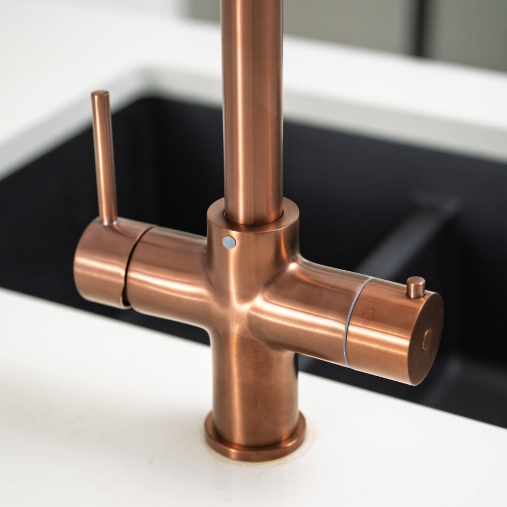 Aquatap Classic | 4 In 1 Instant Boiling Water Tap | C Shape | Brushed Rose Gold - Image 7