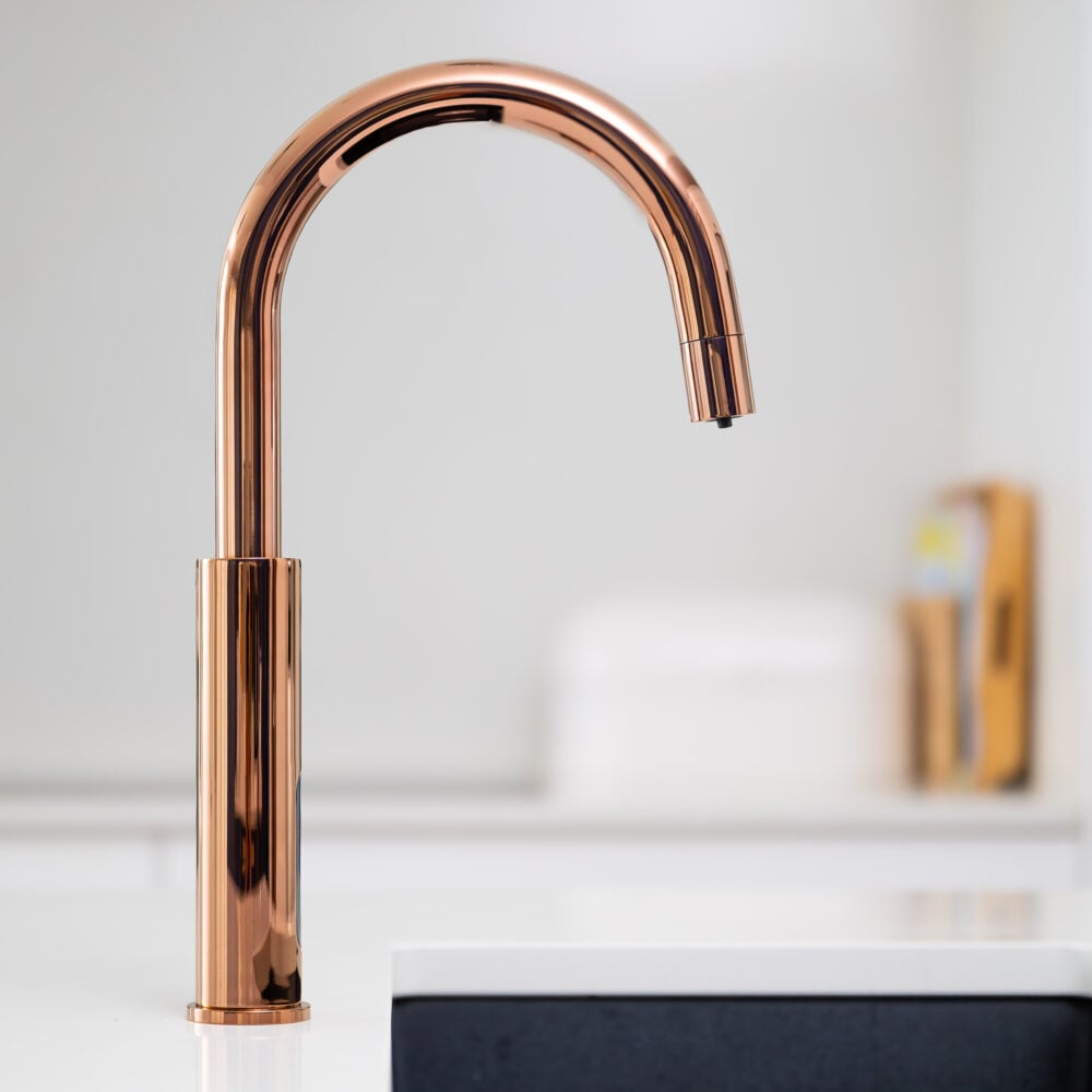 Digital 4 In 1 Instant Boiling And Filtered Water Tap - Aquatap Classic C Shape - Polished Rose Gold