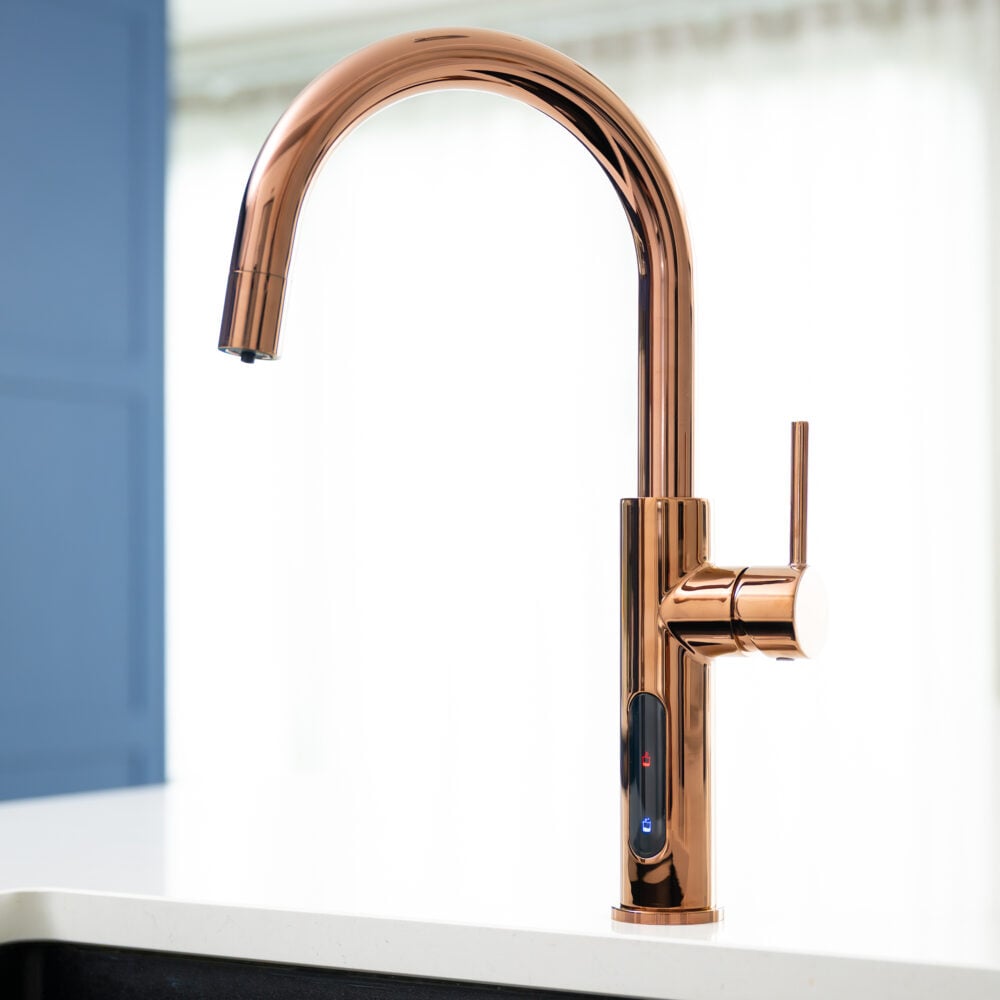 Digital 4 In 1 Instant Boiling And Filtered Water Tap - Aquatap Classic C Shape - Polished Rose Gold