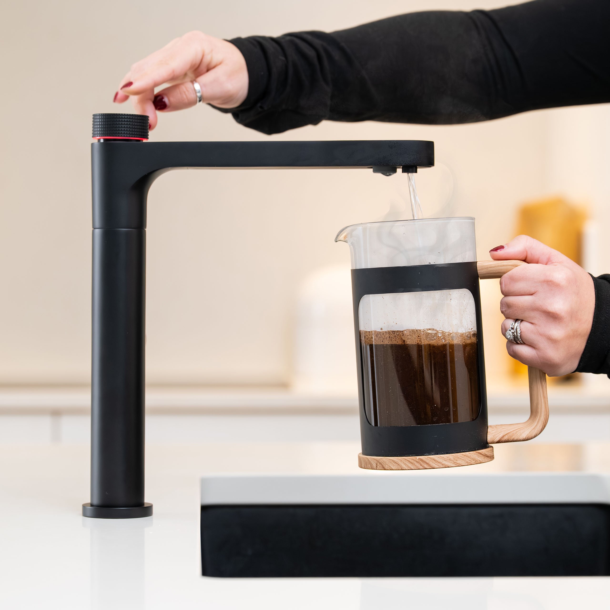 Aquatap Ultimo 6-In-1 Digital Boiling Water Tap With Chilled &Amp; Sparkling Filtered Water