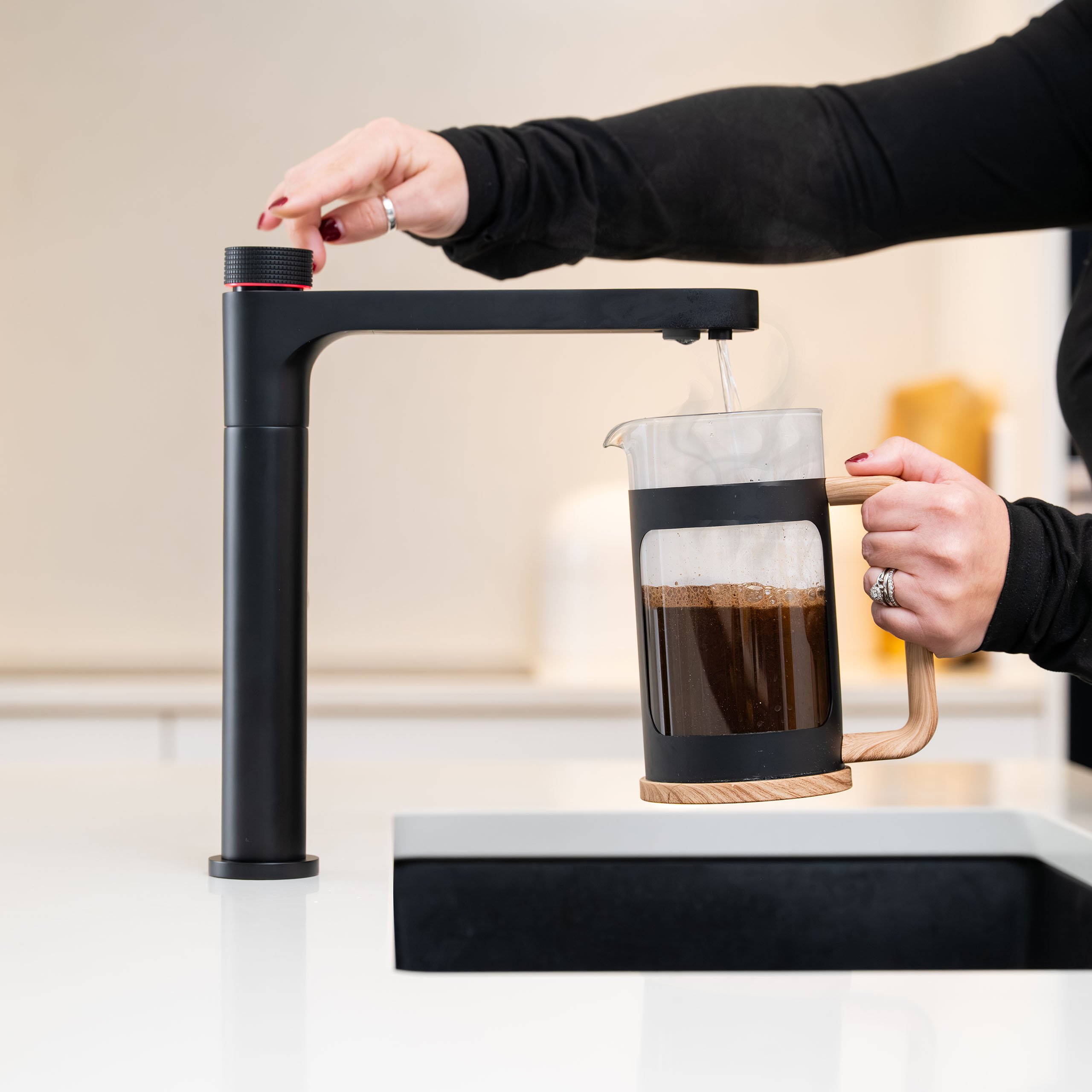 Aquatap Ultimo 6 In 1 Instant Boiling Chilled Sparkling Filtered Water Tap Matt Black 10